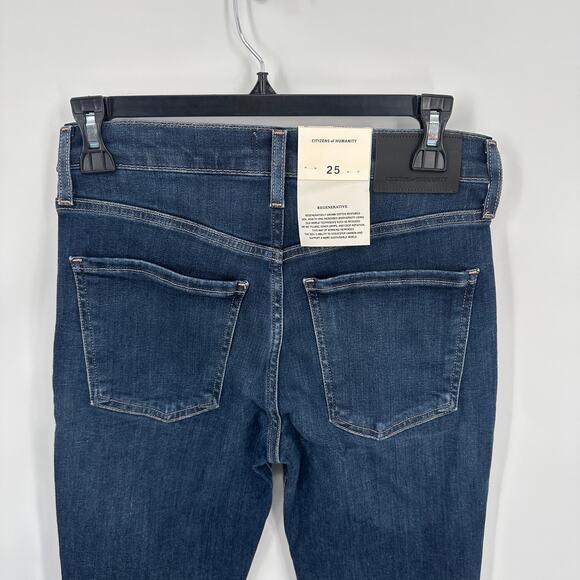 CITIZENS OF HUMANITY NWT Sloane Skinny Denim Jean in Baltic Dark Wash // 25 - Picture 9 of 12